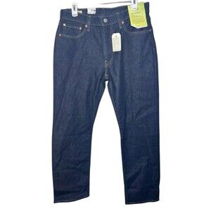 Levi's 514 Straight Jeans Men's Size 33 x 29 Dark Washed Denim Stretch New